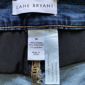 Lane Bryant Magic Waistband Tighter Tummy Technology High-rise Pedal jeans.